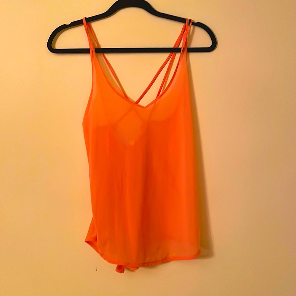 Lululemon peach pink sheet yoga tank